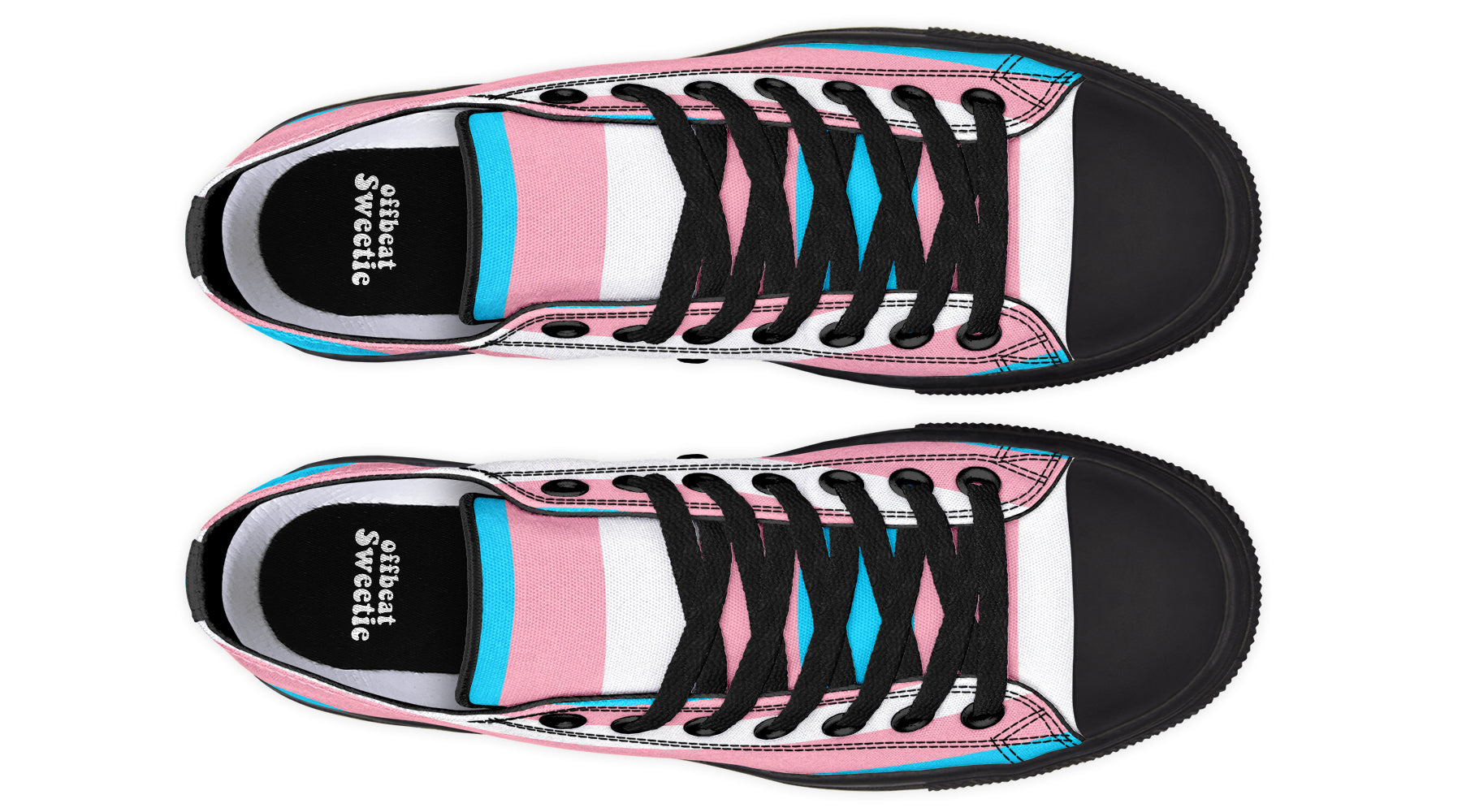 Trans Flag Low Tops - Offbeat Sweetie
