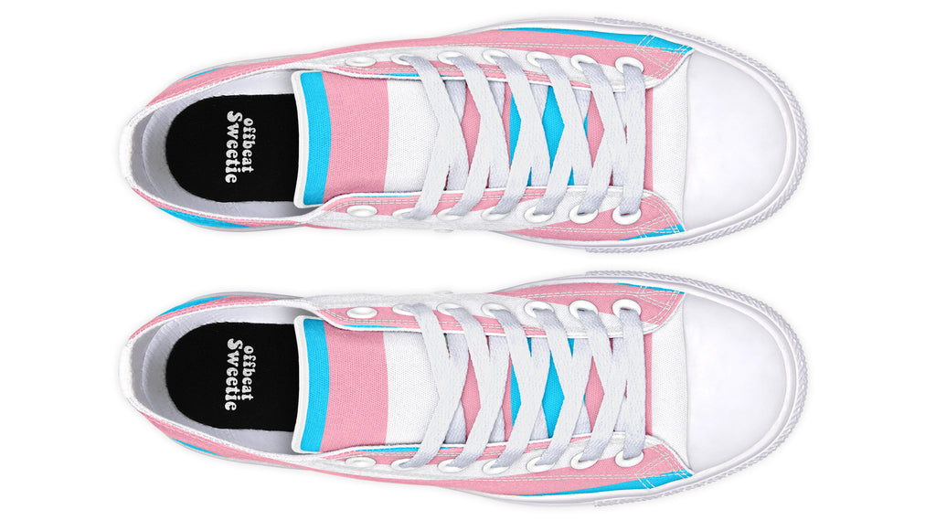 Trans Flag Low Tops - Offbeat Sweetie