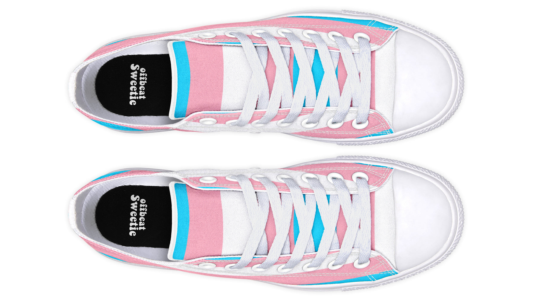 Trans Flag Low Tops - Offbeat Sweetie