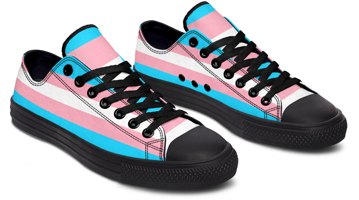 Trans Flag Low Tops (Wide)