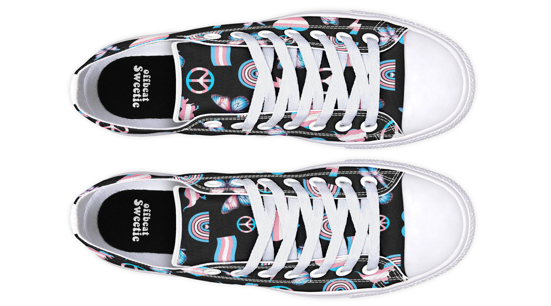 Trans Love Low Tops - Offbeat Sweetie