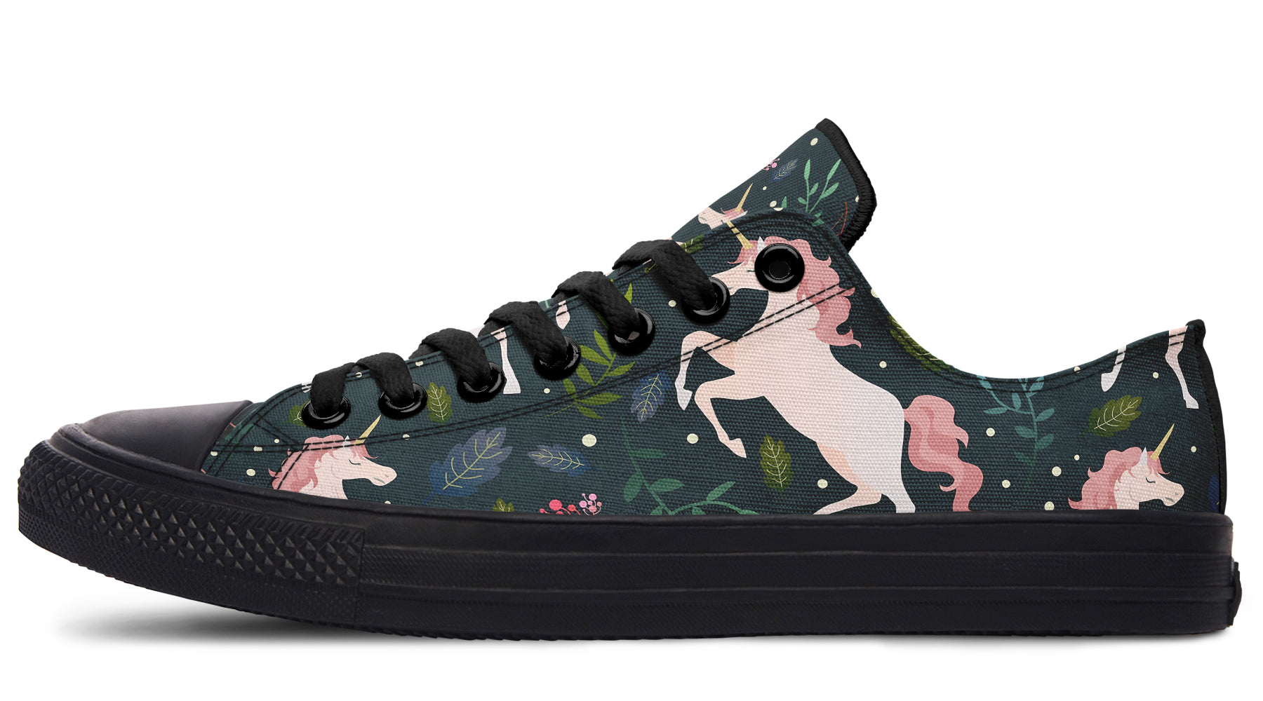 Unicorn Garden Low Tops - Offbeat Sweetie