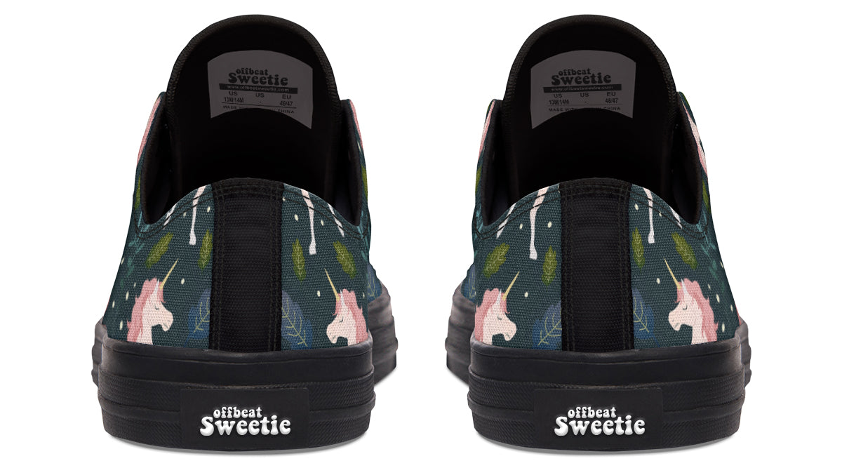 Unicorn Garden Low Tops - Offbeat Sweetie