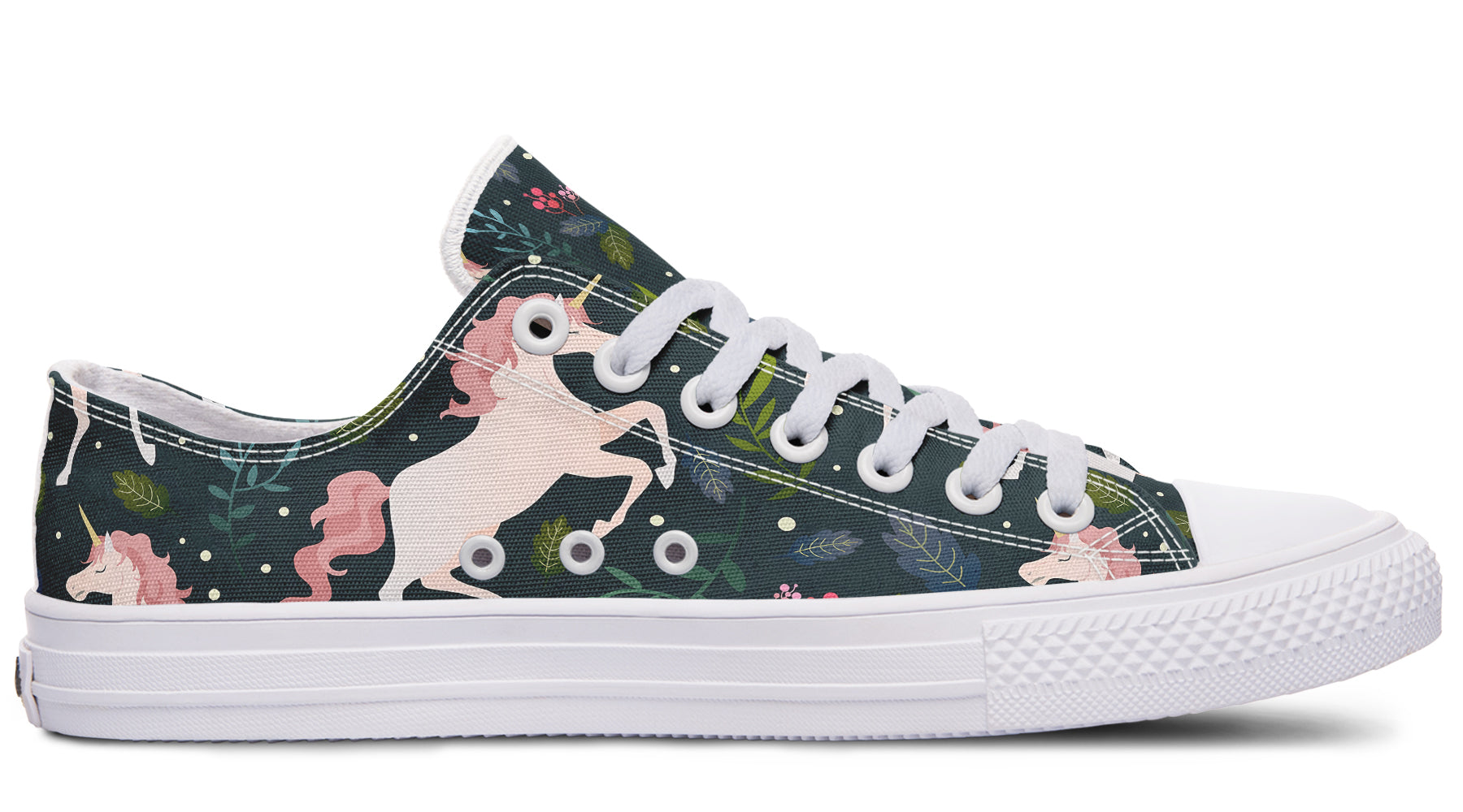 Unicorn Garden Low Tops - Offbeat Sweetie