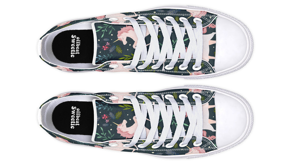 Unicorn Garden Low Tops - Offbeat Sweetie