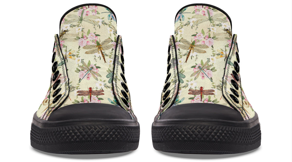 Vintage Dragonflies Low Tops (Wide)