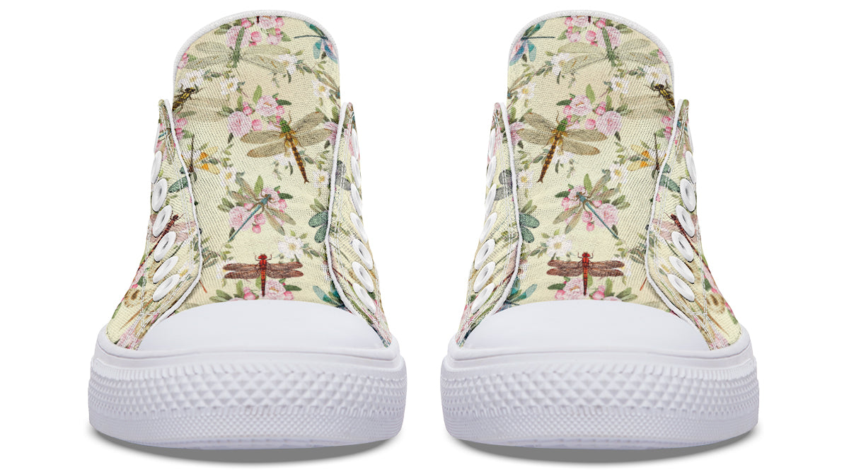 Vintage Dragonflies Low Tops (Wide)