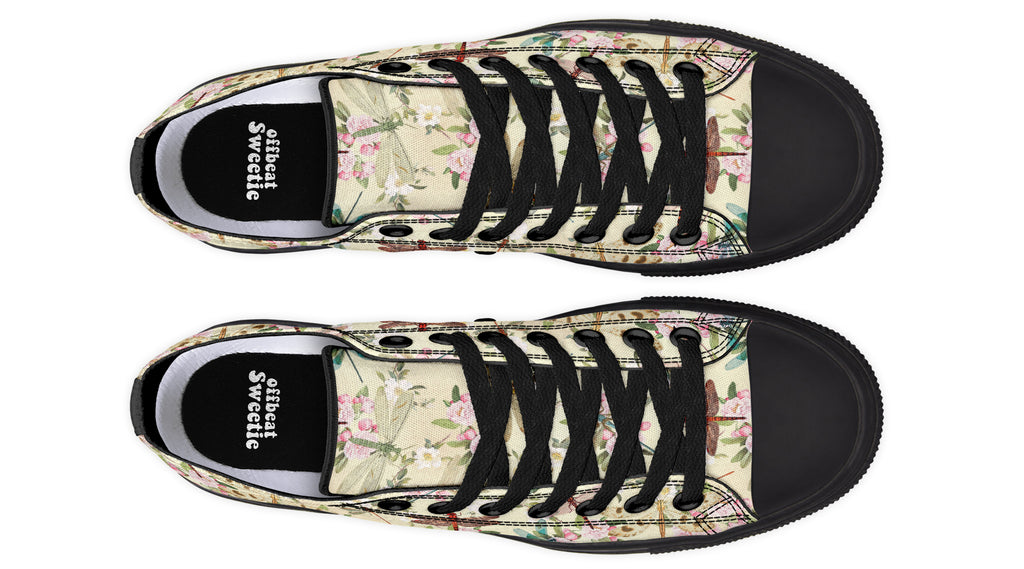 Vintage Dragonflies Low Tops (Wide)