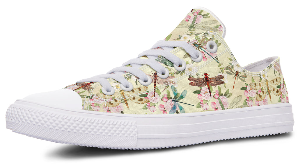 Vintage Dragonflies Low Tops - Offbeat Sweetie