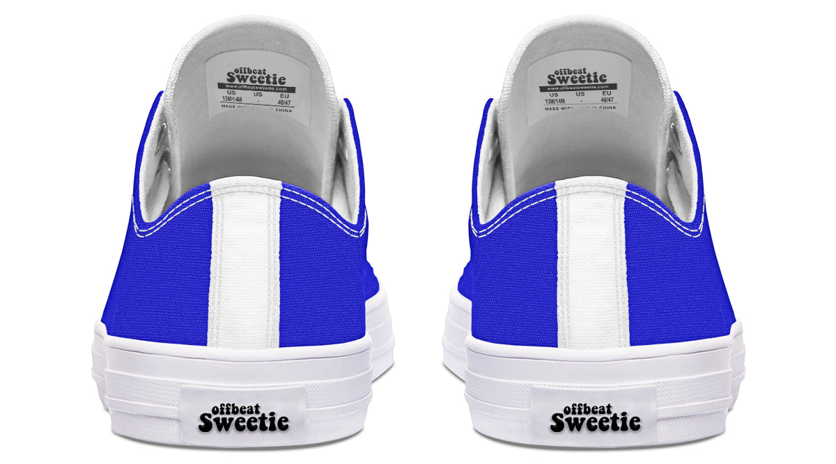 Vivid Blue Low Tops (Wide)