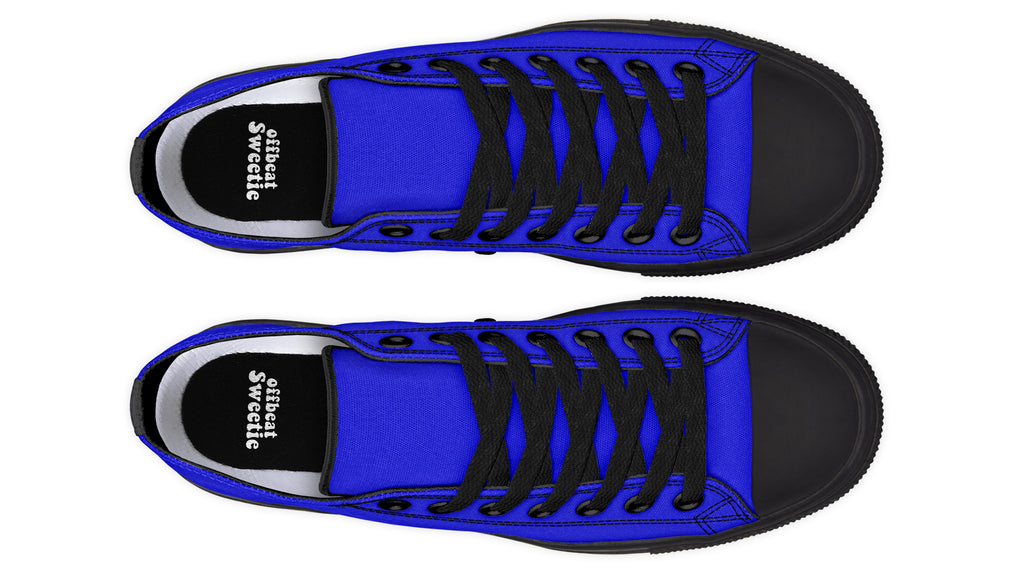 Vivid Blue Low Tops (Wide)