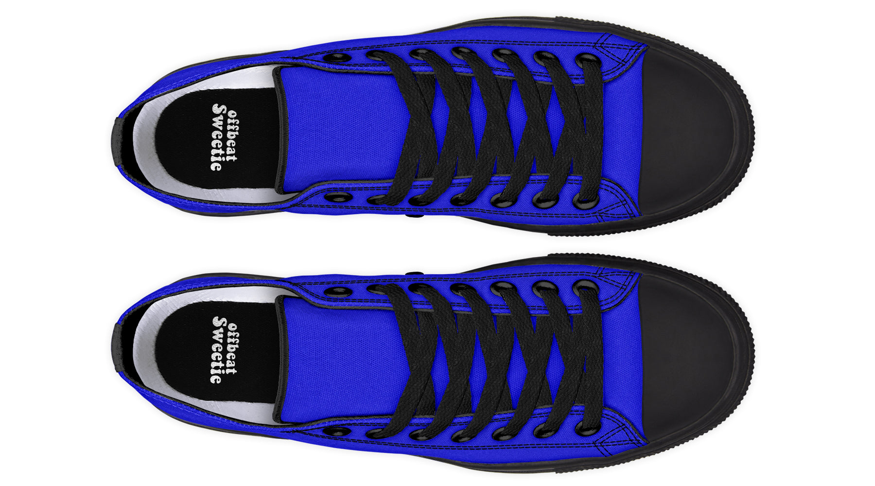 Vivid Blue Low Tops (Wide)