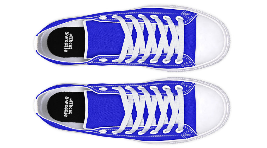 Vivid Blue Low Tops (Wide)
