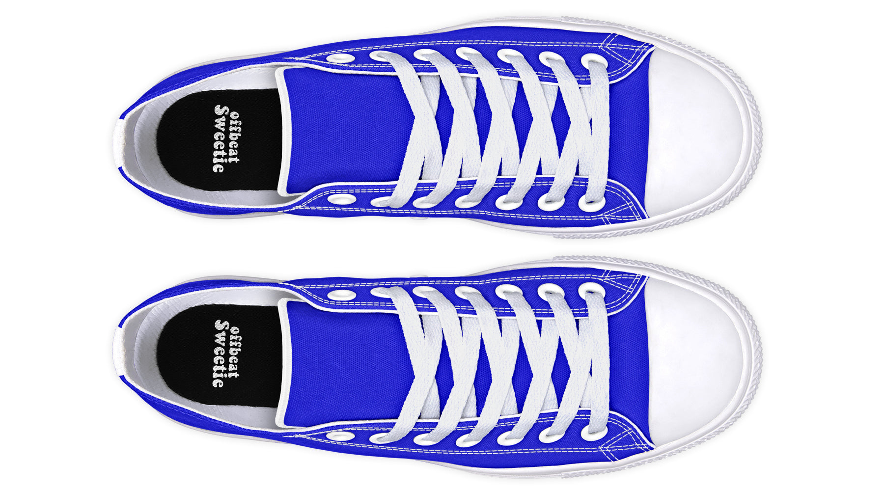 Vivid Blue Low Tops (Wide)