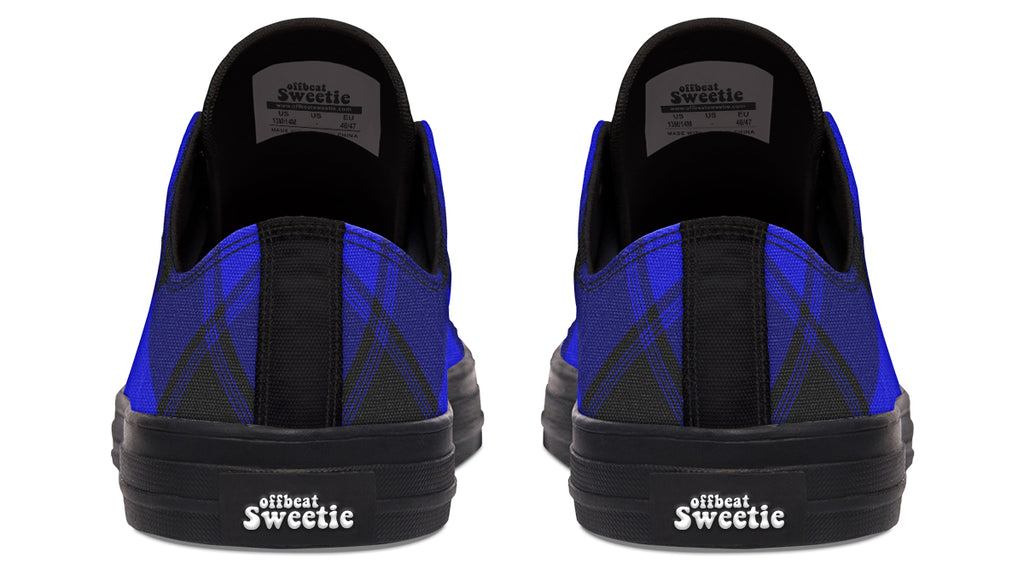 Vivid Blue Plaid Low Tops
