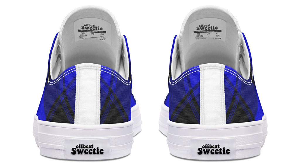 Vivid Blue Plaid Low Tops