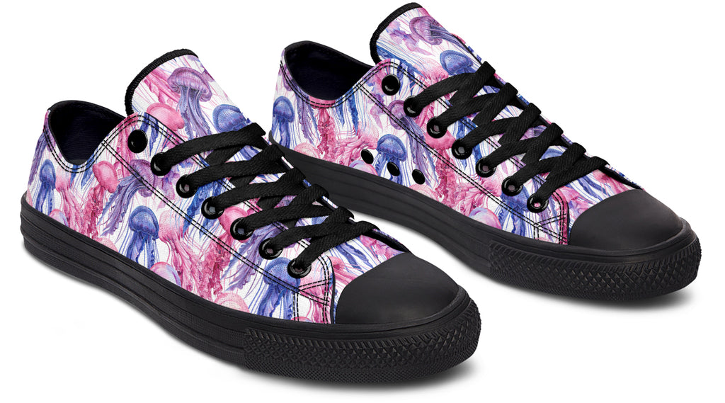 Watercolour Jellyfish Low Tops (Wide)