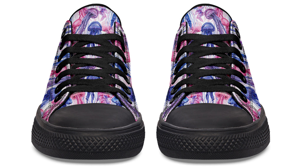 Watercolour Jellyfish Low Tops (Wide)