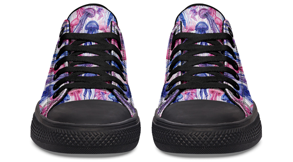 Watercolour Jellyfish Low Tops (Wide)