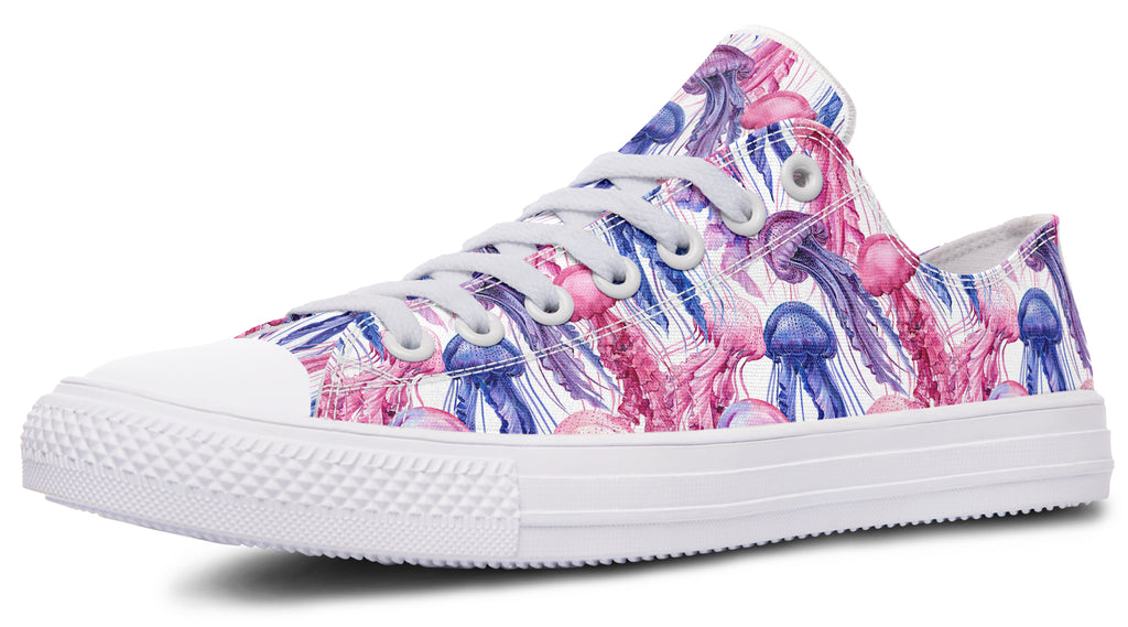 Watercolour Jellyfish Low Tops (Wide)