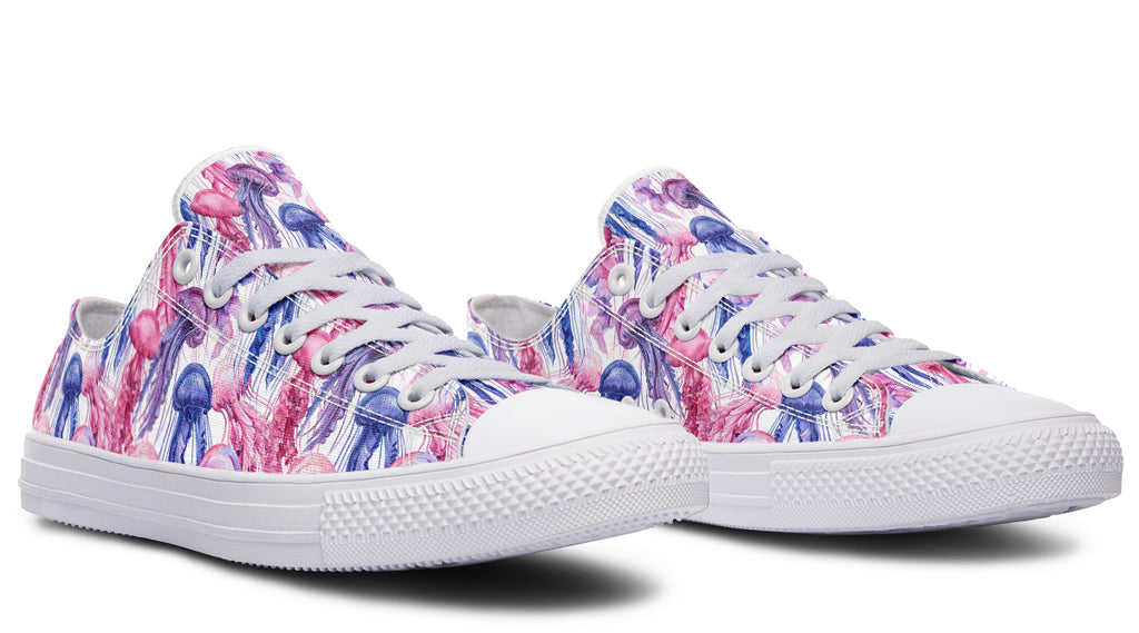 Watercolour Jellyfish Low Tops (Wide)