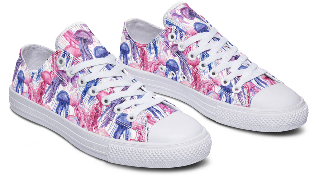 Watercolour Jellyfish Low Tops (Wide)