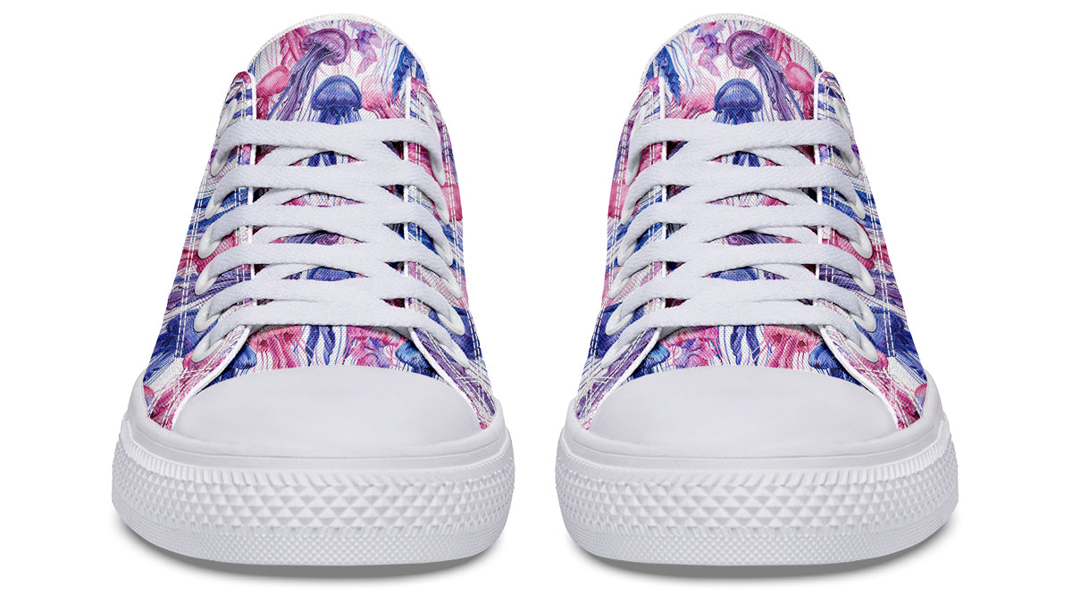 Watercolour Jellyfish Low Tops (Wide)