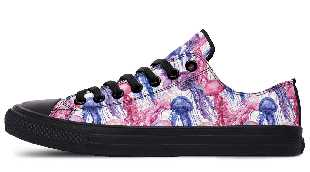 Watercolour Jellyfish Low Tops (Wide)