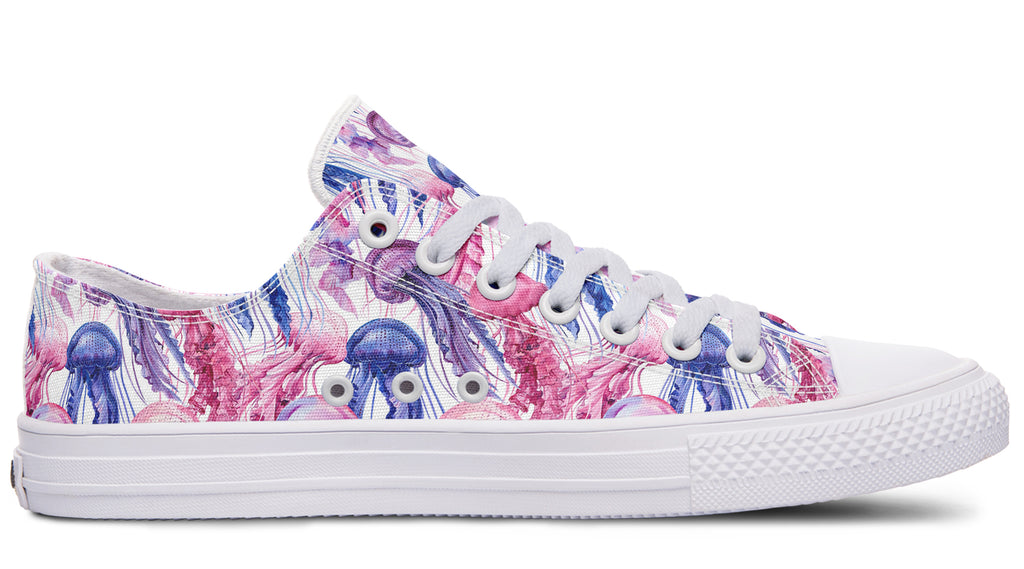 Watercolour Jellyfish Low Tops (Wide)