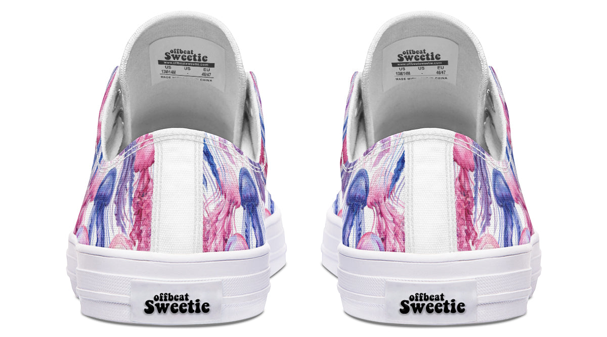 Watercolour Jellyfish Low Tops (Wide)