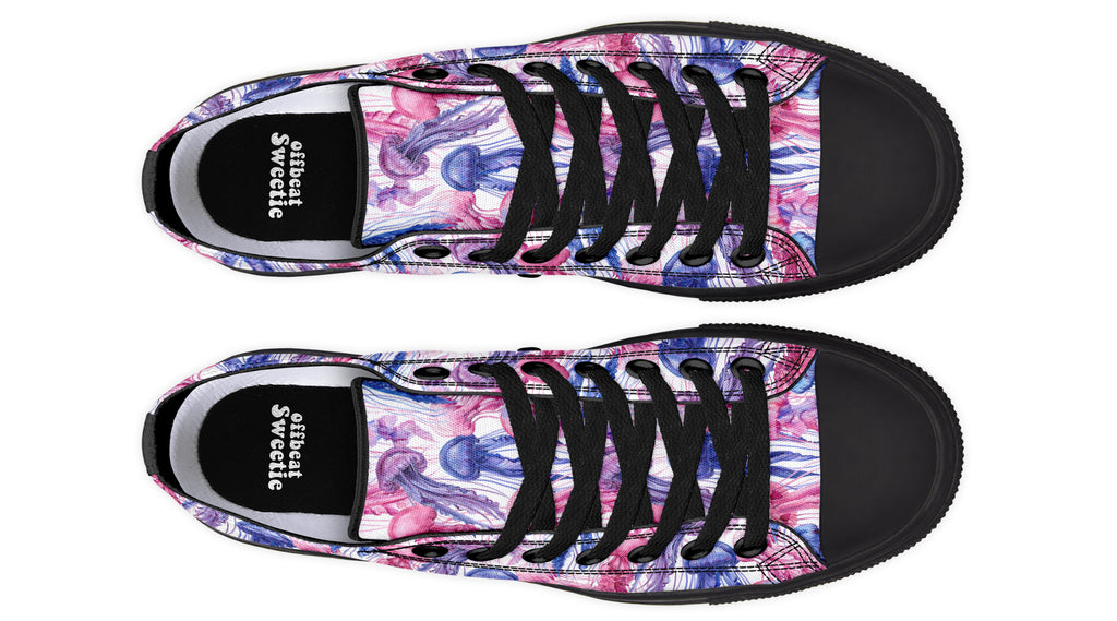 Watercolour Jellyfish Low Tops (Wide)