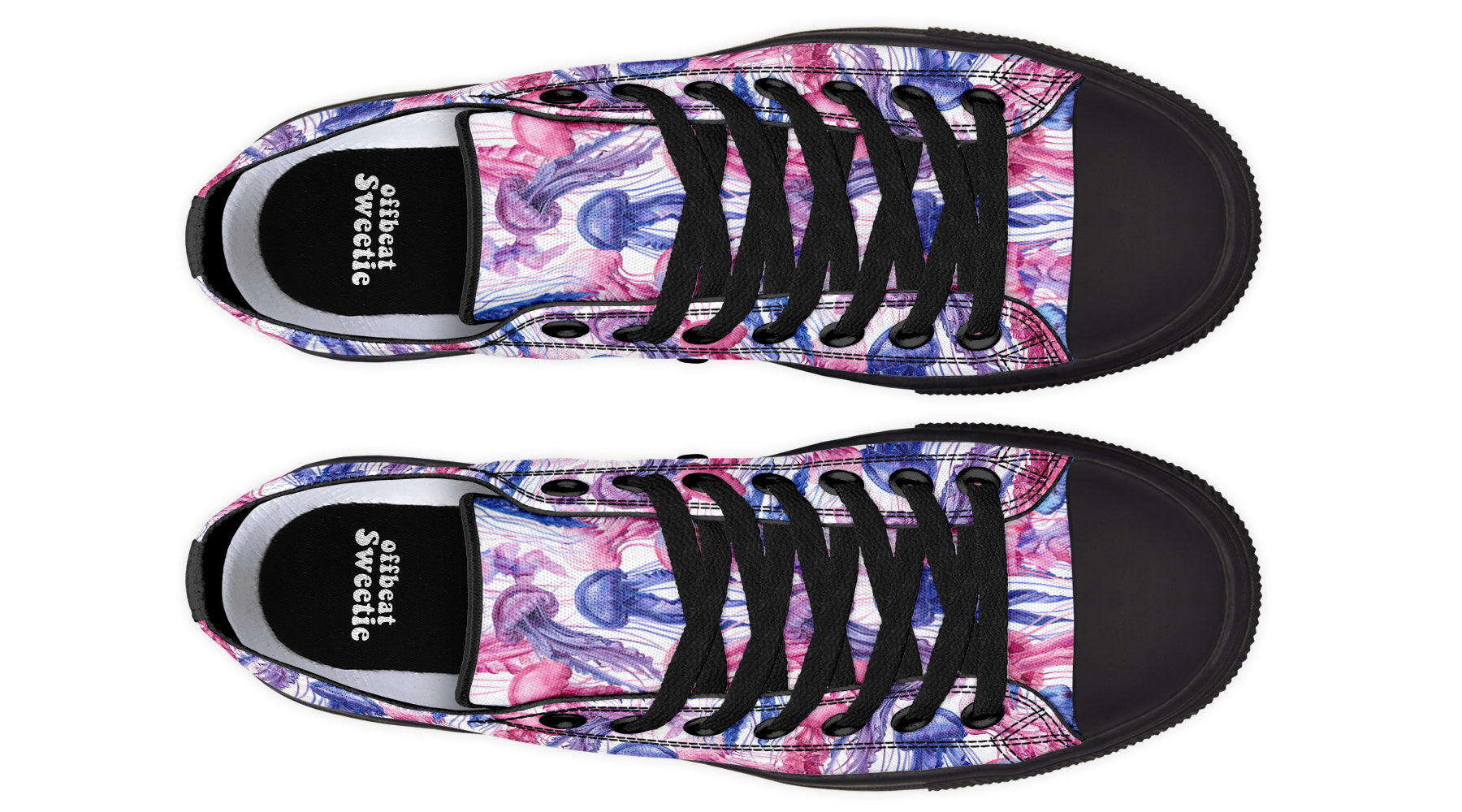 Watercolour Jellyfish Low Tops (Wide)