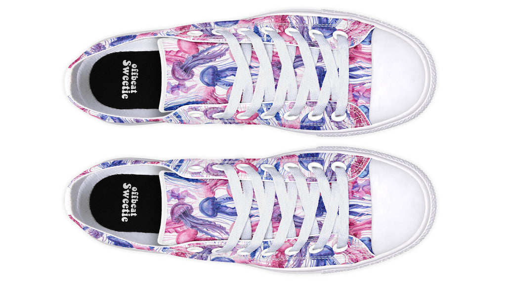 Watercolour Jellyfish Low Tops (Wide)