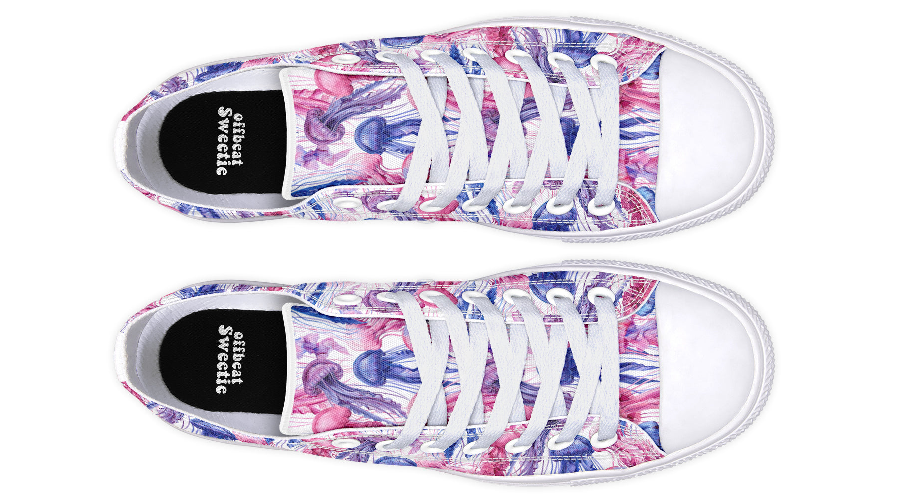 Watercolour Jellyfish Low Tops (Wide)