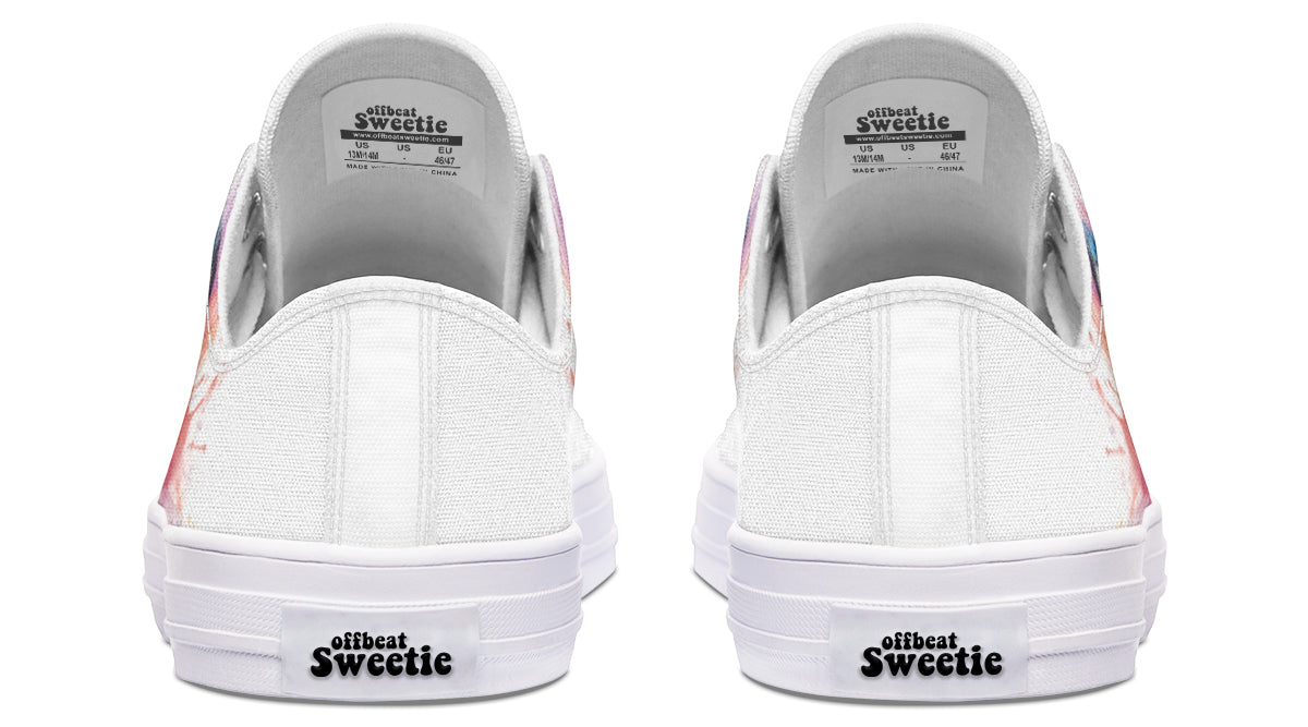 Watercolour Penguin Low Tops - Offbeat Sweetie