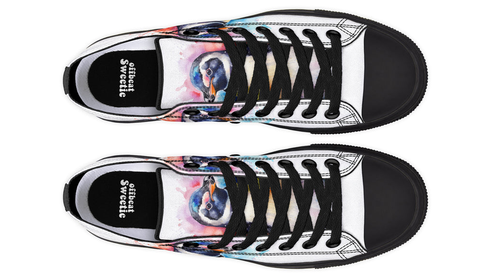 Watercolour Penguin Low Tops (Wide)