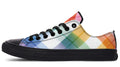 Watercolour Rainbow Plaid Low Tops