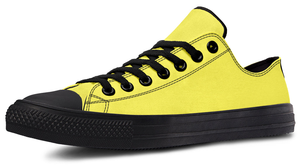 Yellow And Purple Mismatched Low Tops - Offbeat Sweetie