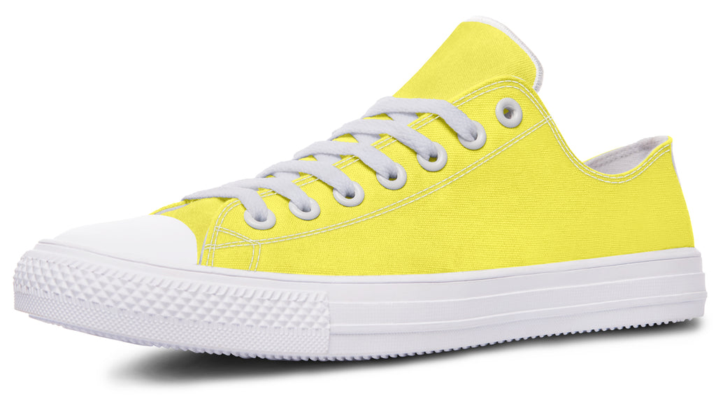 Yellow And Purple Mismatched Low Tops - Offbeat Sweetie