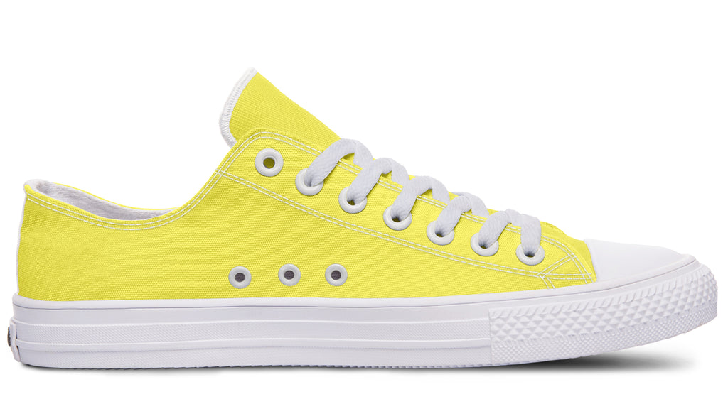 Yellow And Purple Mismatched Low Tops - Offbeat Sweetie