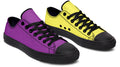 Yellow And Purple Mismatched Low Tops (Wide)