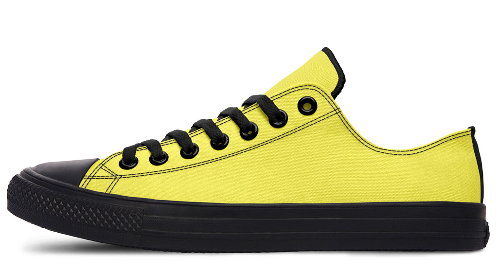 Yellow And Purple Mismatched Low Tops (Wide)