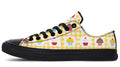 Yellow Gingham Cupcakes Low Tops