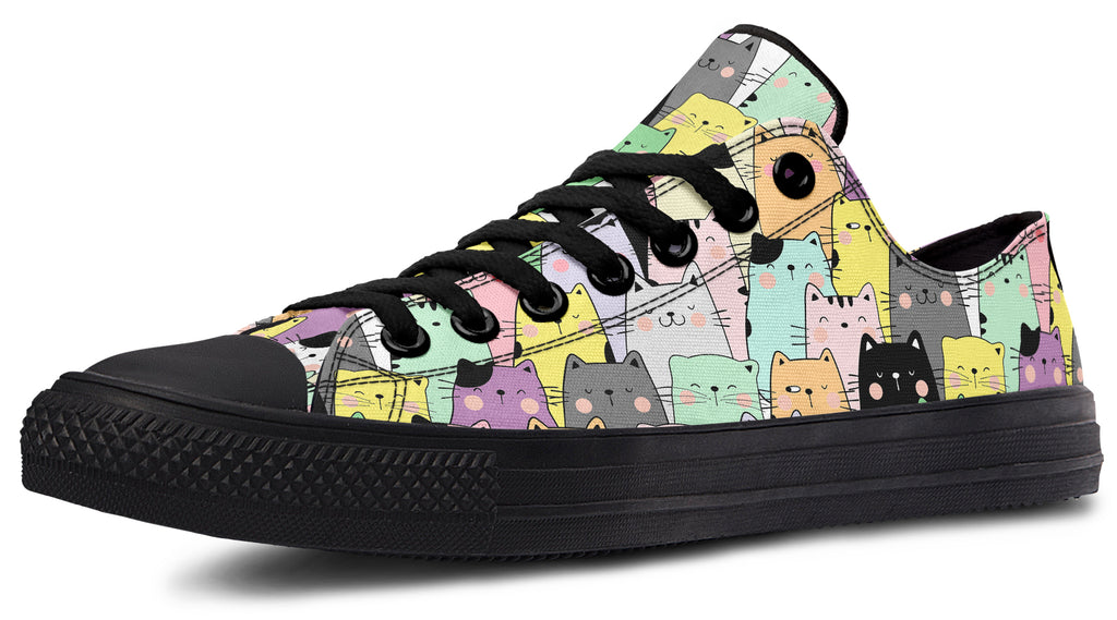 You've Got To Be Kitten Me Low Tops (Wide)