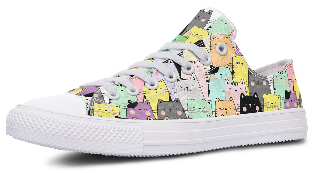 You've Got To Be Kitten Me Low Tops (Wide)