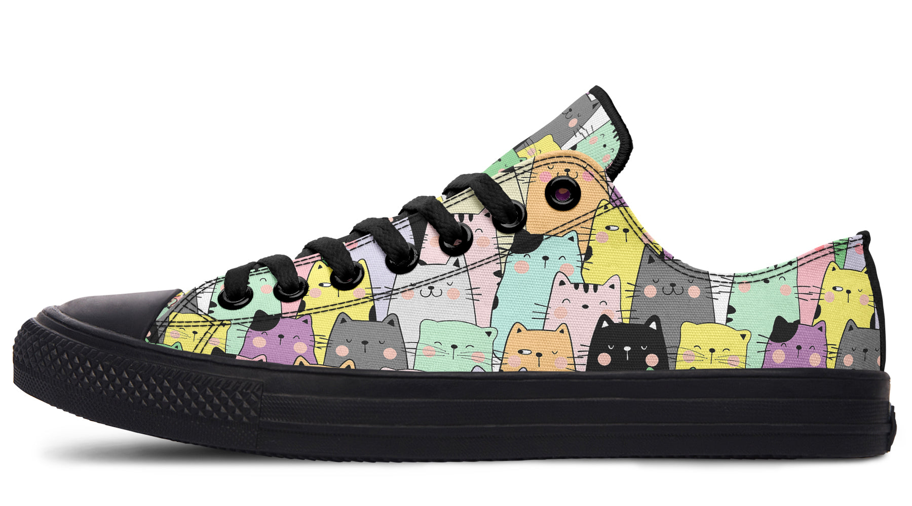 You've Got To Be Kitten Me Low Tops (Wide)