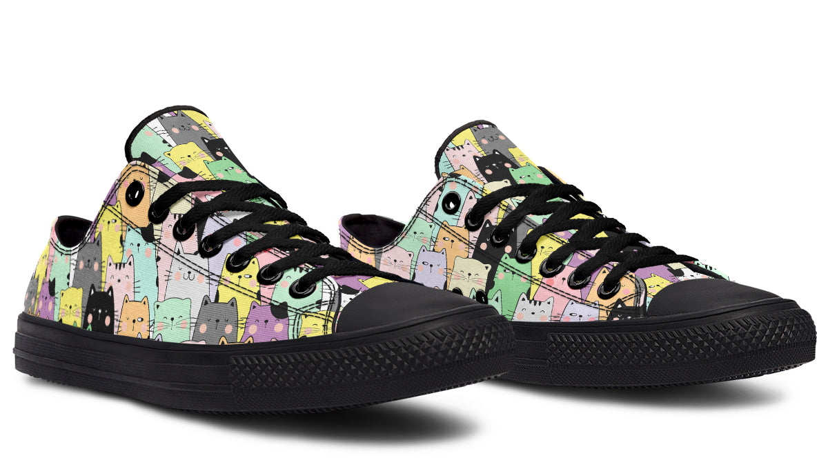 You've Got To Be Kitten Me Low Tops - Offbeat Sweetie