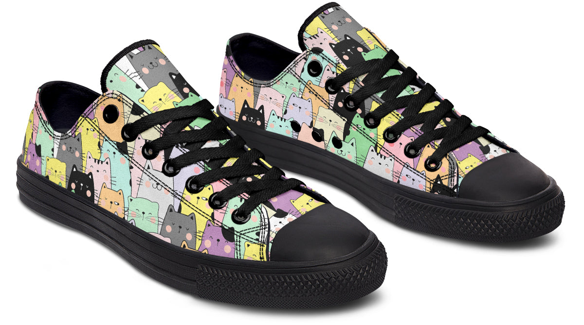 You've Got To Be Kitten Me Low Tops - Offbeat Sweetie