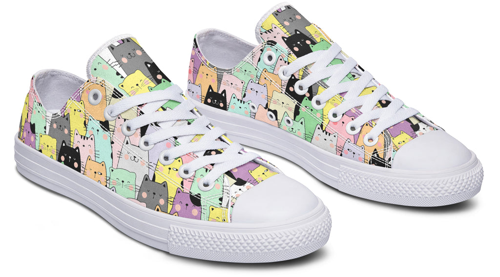 You've Got To Be Kitten Me Low Tops - Offbeat Sweetie