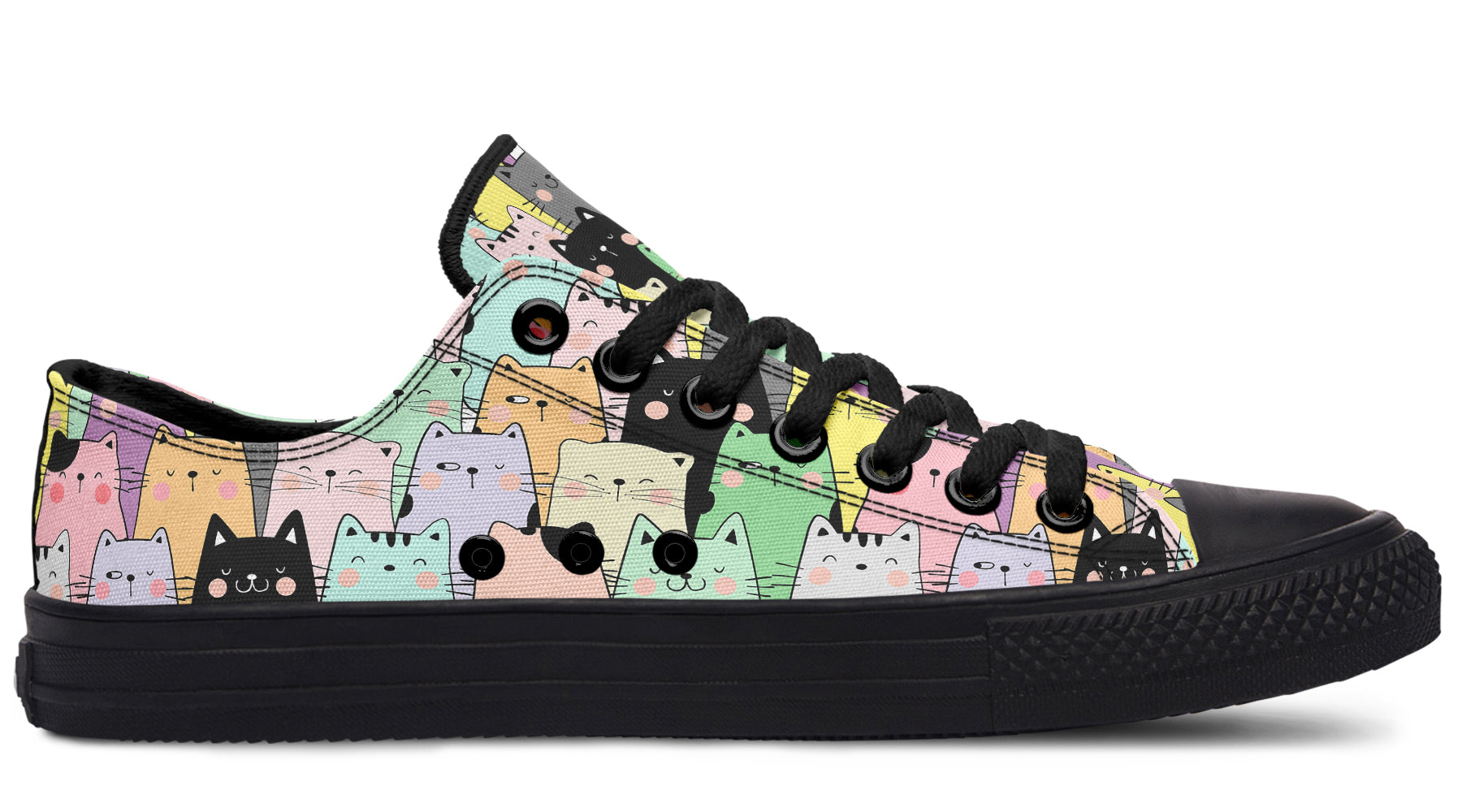 You've Got To Be Kitten Me Low Tops - Offbeat Sweetie